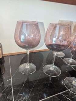 Assorted wine and martini glasses