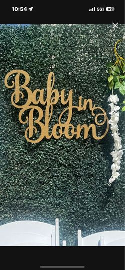 Baby in bloom sign