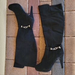 Women's Knee High Dress Boots | Black | Size 8