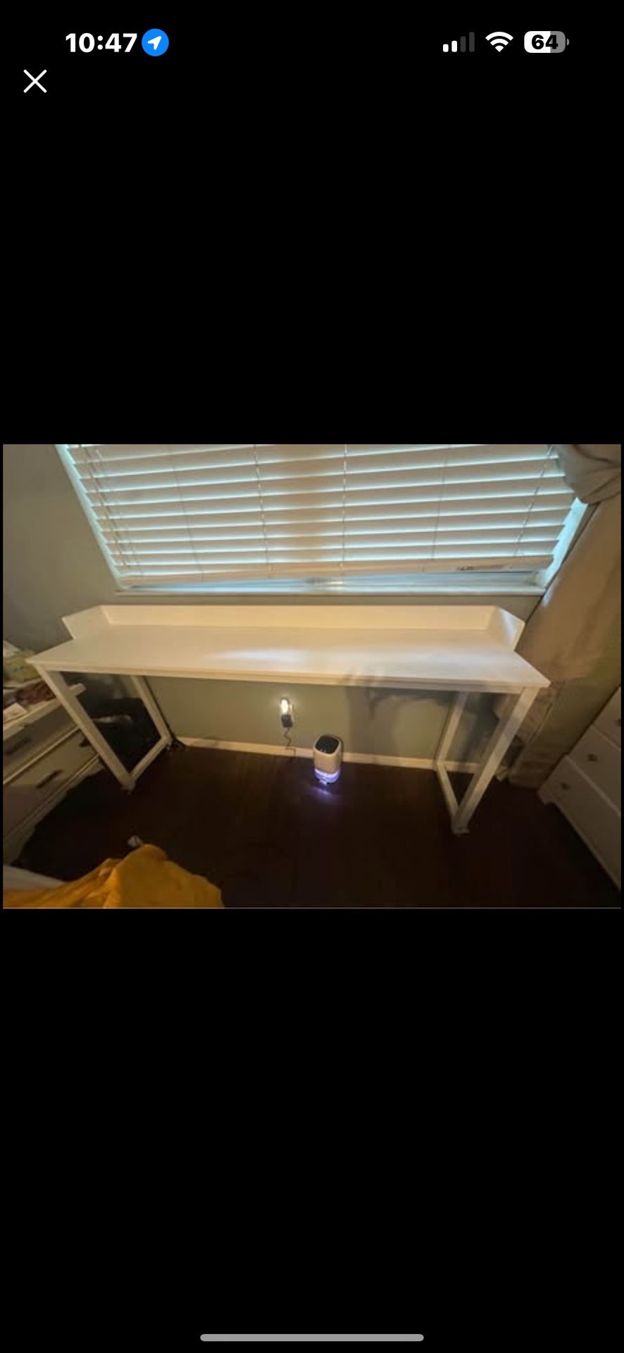 Overbed Table with 360 wheels Queen Size Mobile Bed Desk/Stand up desk - LIKE NEW
