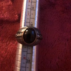 Silver With Gold Trim Ring Size 9