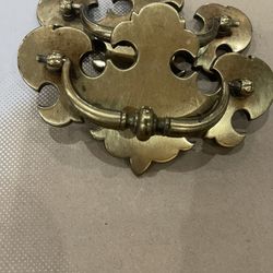 Vintage Brass Drawer Pulls Set Of 2