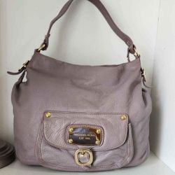 Michael Kors lilac color Pebbled Leather Shoulder Bag