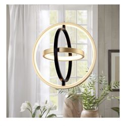 DotoKotl Modern LED Chandelier DIY Creative Chandelier Adjustable Hanging Round Ring 3 Ring 4000K Warm White Light Fixture for Dining Room Bedroom Kit