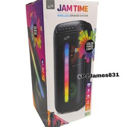 Jam Time Bluetooth Wireless Speaker System Color changing Lights With Mic