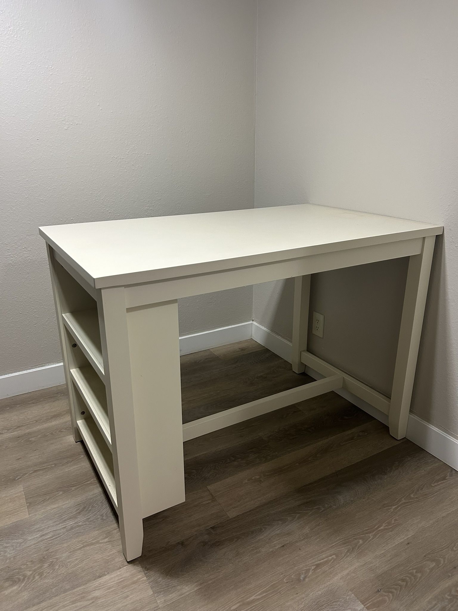 Dining Table, Counter Height, With Storage Shelves