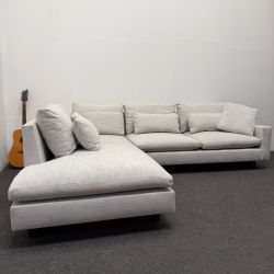 West Elm Harmony 2-Piece Bumper Chaise Sectional (112" x 90”)⚪️Frost Gray - Can Deliv, 4.9k Retail!