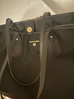 Black micheal kore tote bag
