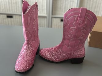 Girls Size 3- NEW- Pink Sparkle Cowboy Boots