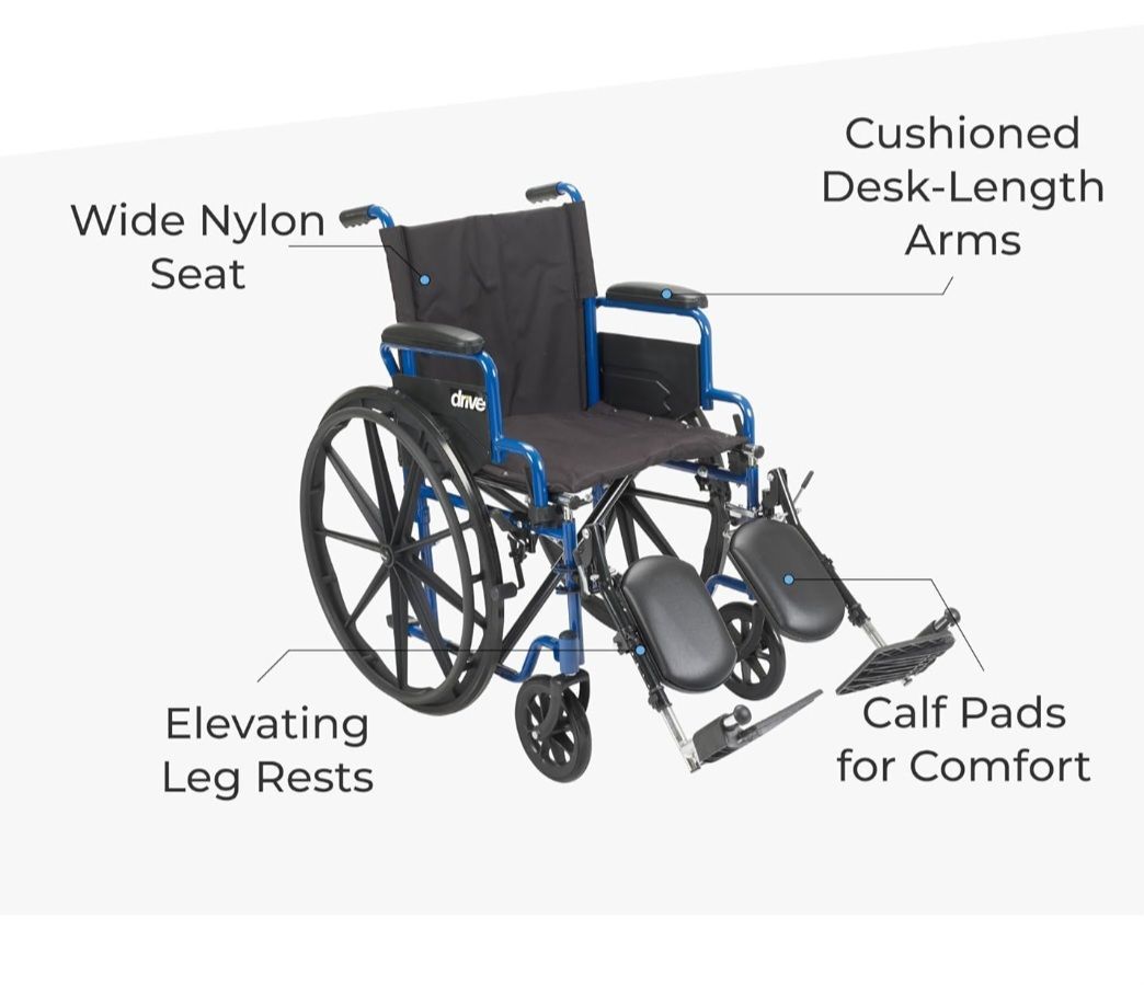 Wheelchair 18" and walker like new