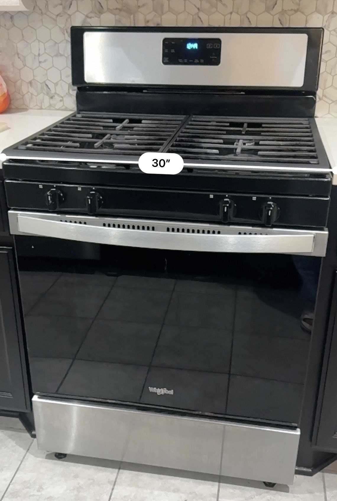Like New Whirlpool Gas Stove Stainless And Microwave