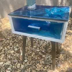 Ocean Epoxy Side Table