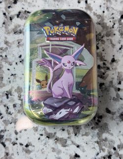 Prismatic Evolutions Mini Tin Espeon & Eevee Metal