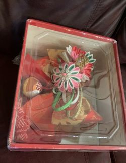 Vintage Japanese Girls Shichigosan 7-5-3 Musubi Obi Pre Tied Kimono Bow NIB