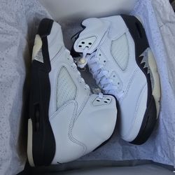 Air Jordan 5 Retro White/Black-Sail Size 8.5 Men
