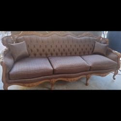 Beautiful Freshly Reupholstered Mid-century Couch Loveseat And Matching Chairs
