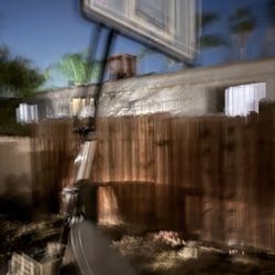 Basketball goal. Needs rim.