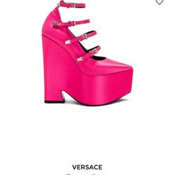 VERSACE Bright Pink Satin Buckle Tempest