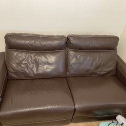 Genuine Leather Reclining Couch 