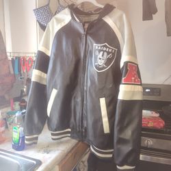 Raiders Leather NFL Jacket