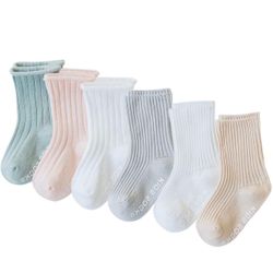 New 8 pairs Toddler Girl Boy Non Skid Socks,Plain color,Baby Girls Anti-slip Cotton Socks, 1-3T  See last 2 photos for real items. It is originally 9 