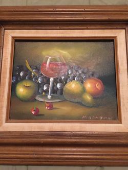 Artist signed fruit oil pairing