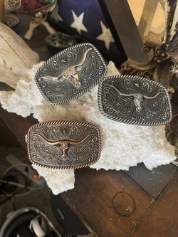 Long Horn Belt Buckles 