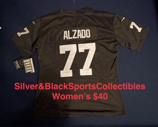 WOMEN’S LAS VEGAS RAIDERS LYLE ALZADO STITCHED JERSEY SMALL UP TO 2XL