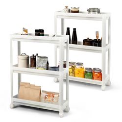 🆕2-Pack 3-Tier Slim Storage Cart
