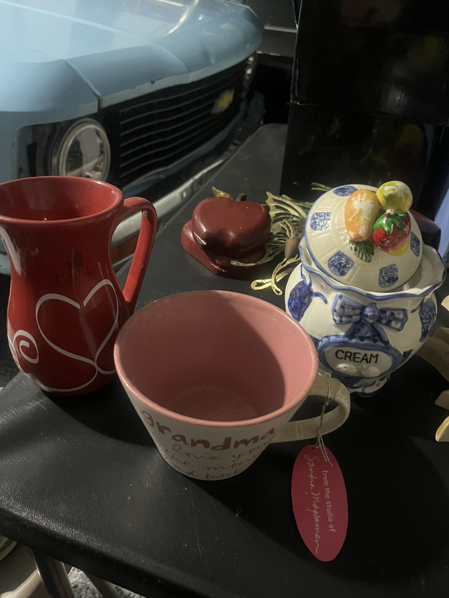 Grandmas Cup , Valentines Cup , Creamer Jar