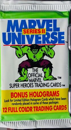 Mint Unopened 1991 Marvel Universe Series II Hulk Card Pack