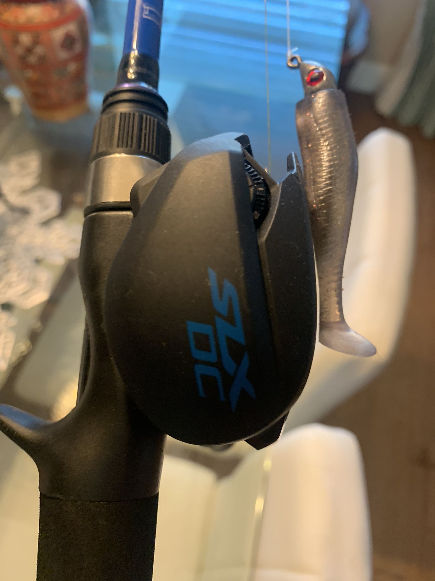 Shamano SLX DC baitcaster w/ Dobyns med/hvy fast action rod + lures + leader + braid ect