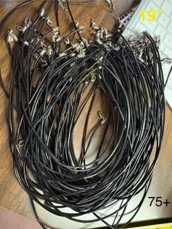 75+pcs 19” Black Cord Necklaces