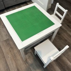 Reversible Lego Table With 2 Chairs