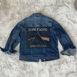 Pink Floyd Hand Designed Girls Jean Jacket 