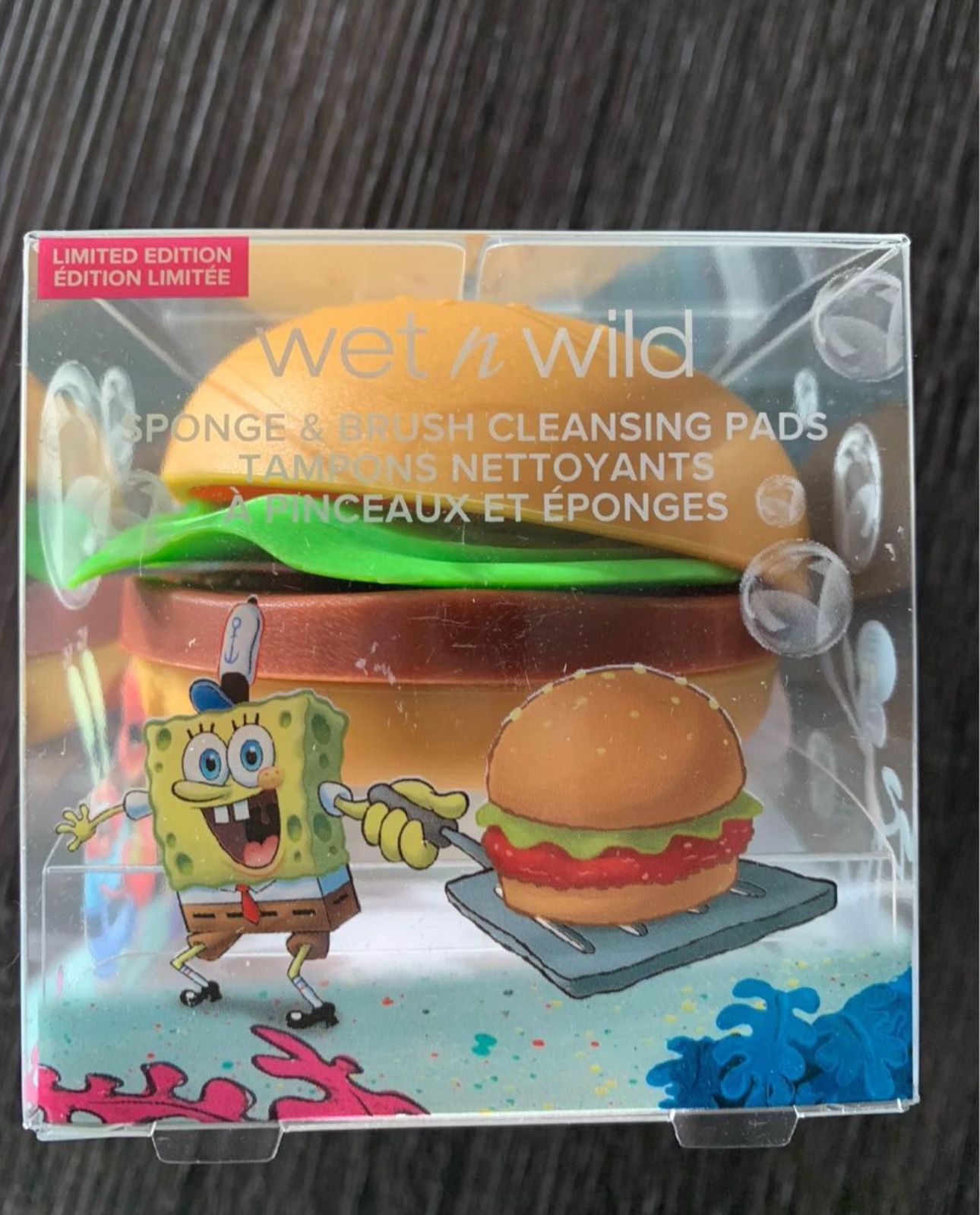 New SpongeBob X Wet N Wild Krabby Patty Makeup Brush Cleaning Pads
