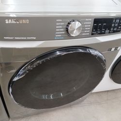 *New* SAMSUNG 27" Smart Gas Dryer - Platinum Stainless Steel 