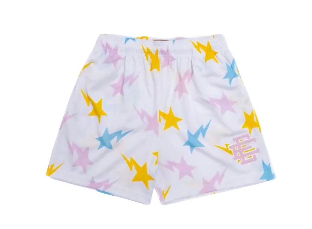 Eric Emanuel X Bape EE Basic Shorts, White, Size Small
