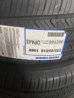 2 Toyo Open Country tires. 235/65r18(price for both)