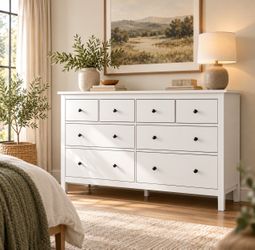 Solid Wood 8-Drawer Dresser