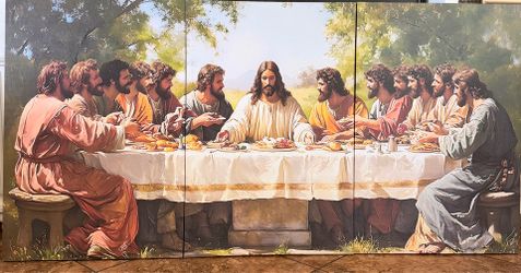 Jesus final supper 3 panel frames