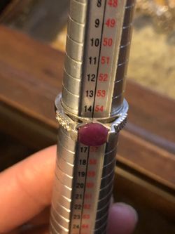 Sterling silver real rubi ring