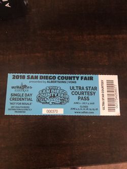 Del Mar fair ticket