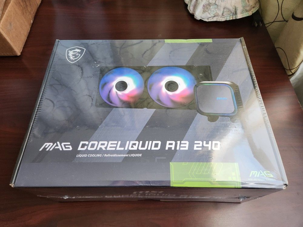 NEW MSI MAG Coreliquid A13 240 AIO ARGB CPU Liquid Cooler BLACK SEALED