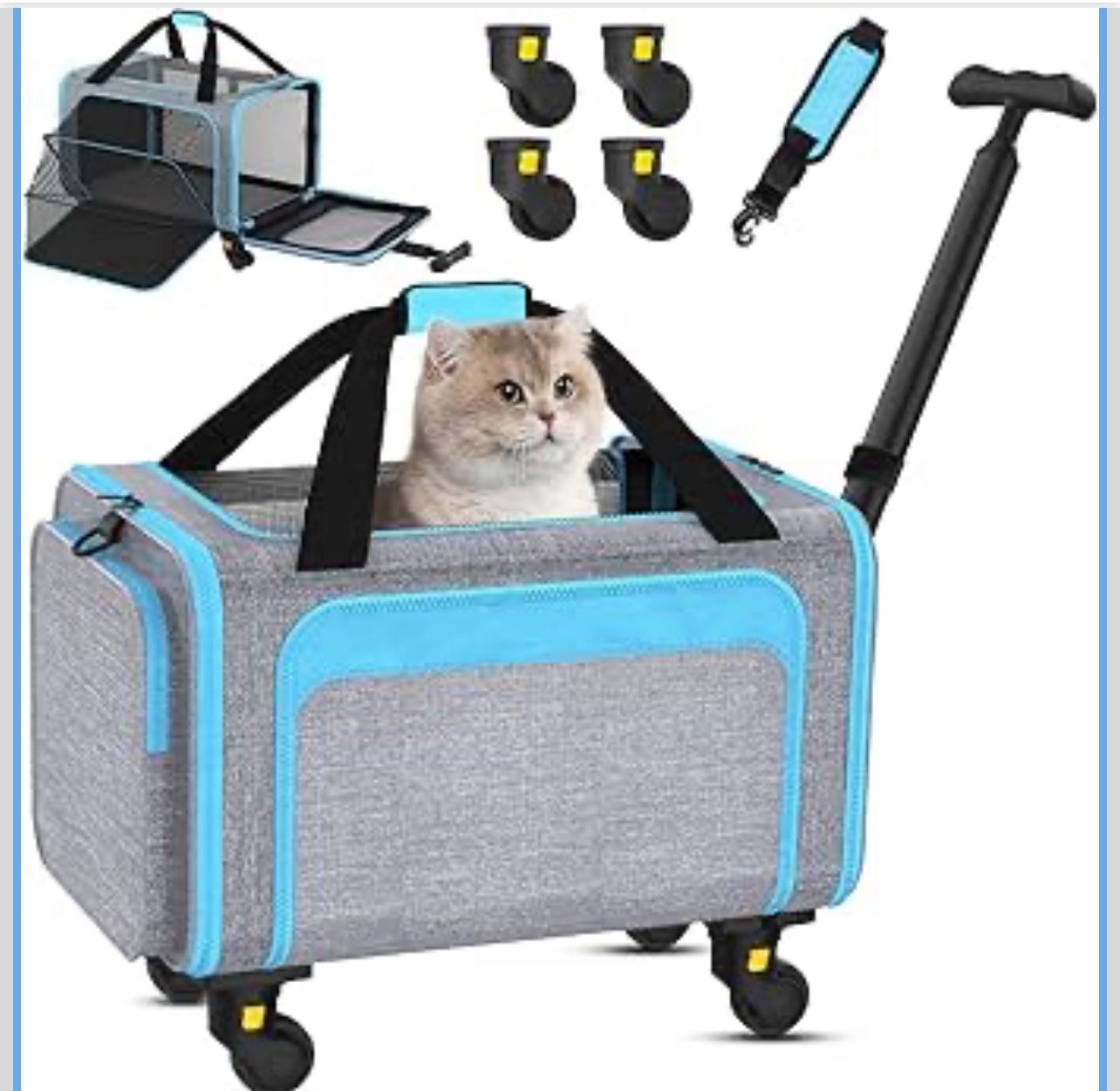 3-in-1 Pet Carrier with Wheels K(147)