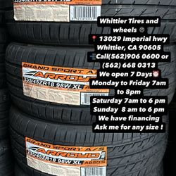 SET OF NEW TIRES, 235/45R18 ARROYO , INCLUDING MOUNTING AND BALANCING. ASK ME FOR ANY SIZE OR BRAND