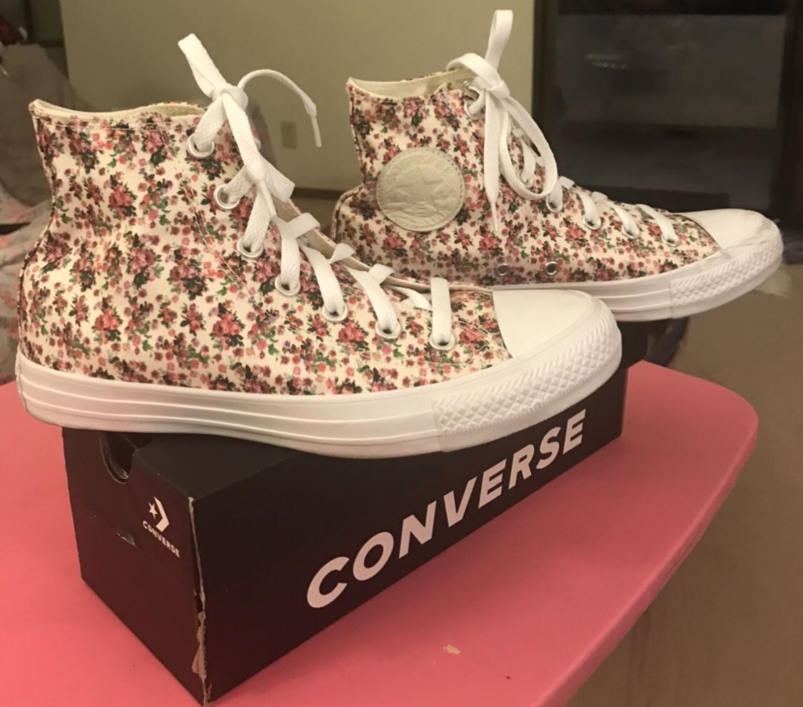 Converse High Top Flowers Print