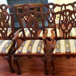 Chippendale Style Formal Dining Room Chairs 