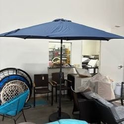 New 9FT Outdoor Patio Umbrella Green/Navy Blue/Khaki BASE NOT INCLUDED