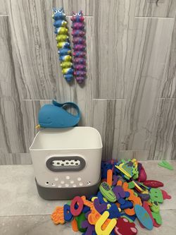 Bath Toys For Toddlers Foam Letters And Storage Bin